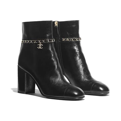 chanel curling short ankle boot|chanel heeled boots.